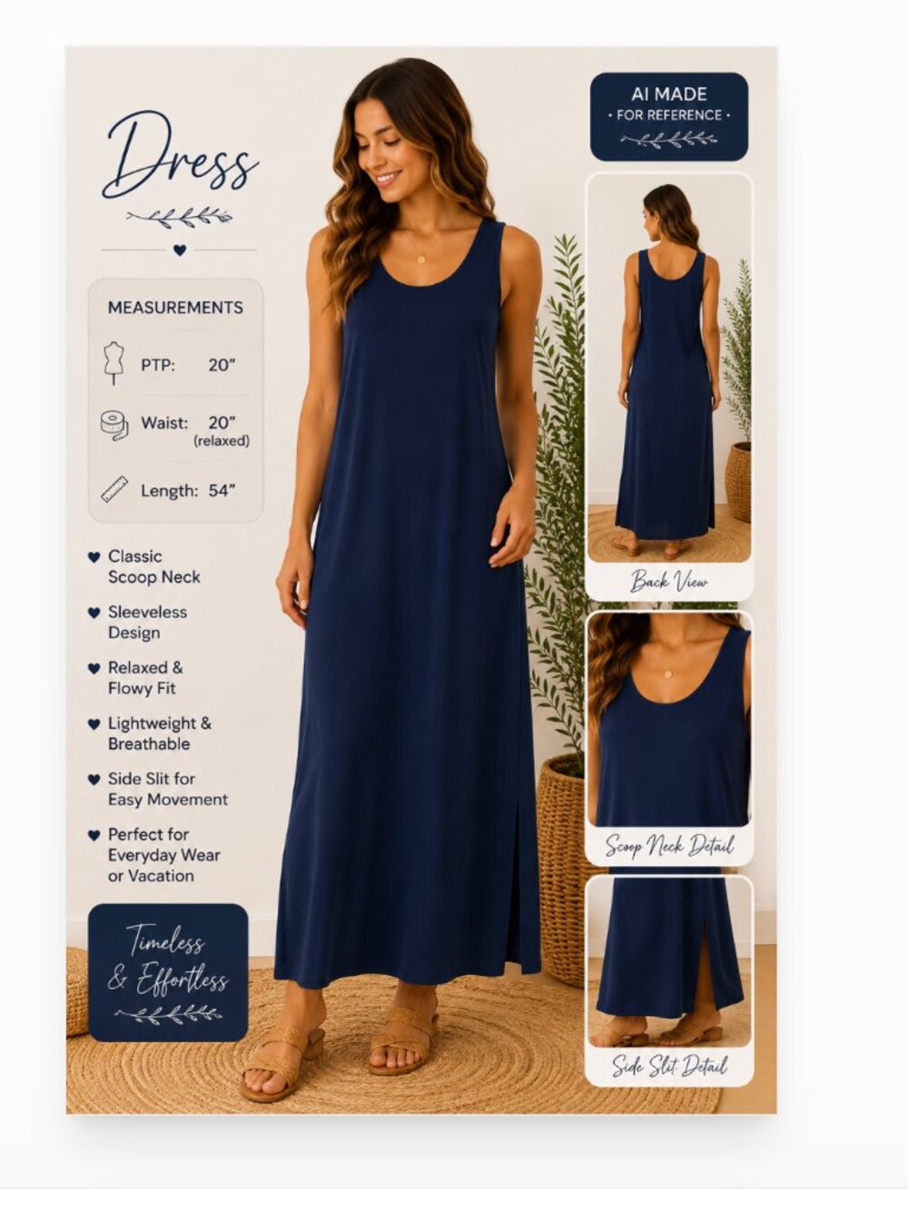 Adrianna Papell Royal Blue Sleeveless Maxi Dress